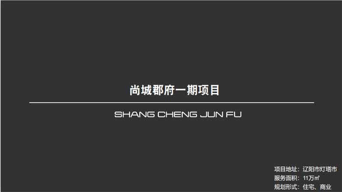 尚城郡府一期項(xiàng)目遼陽市燈塔市11萬㎡設(shè)計案例